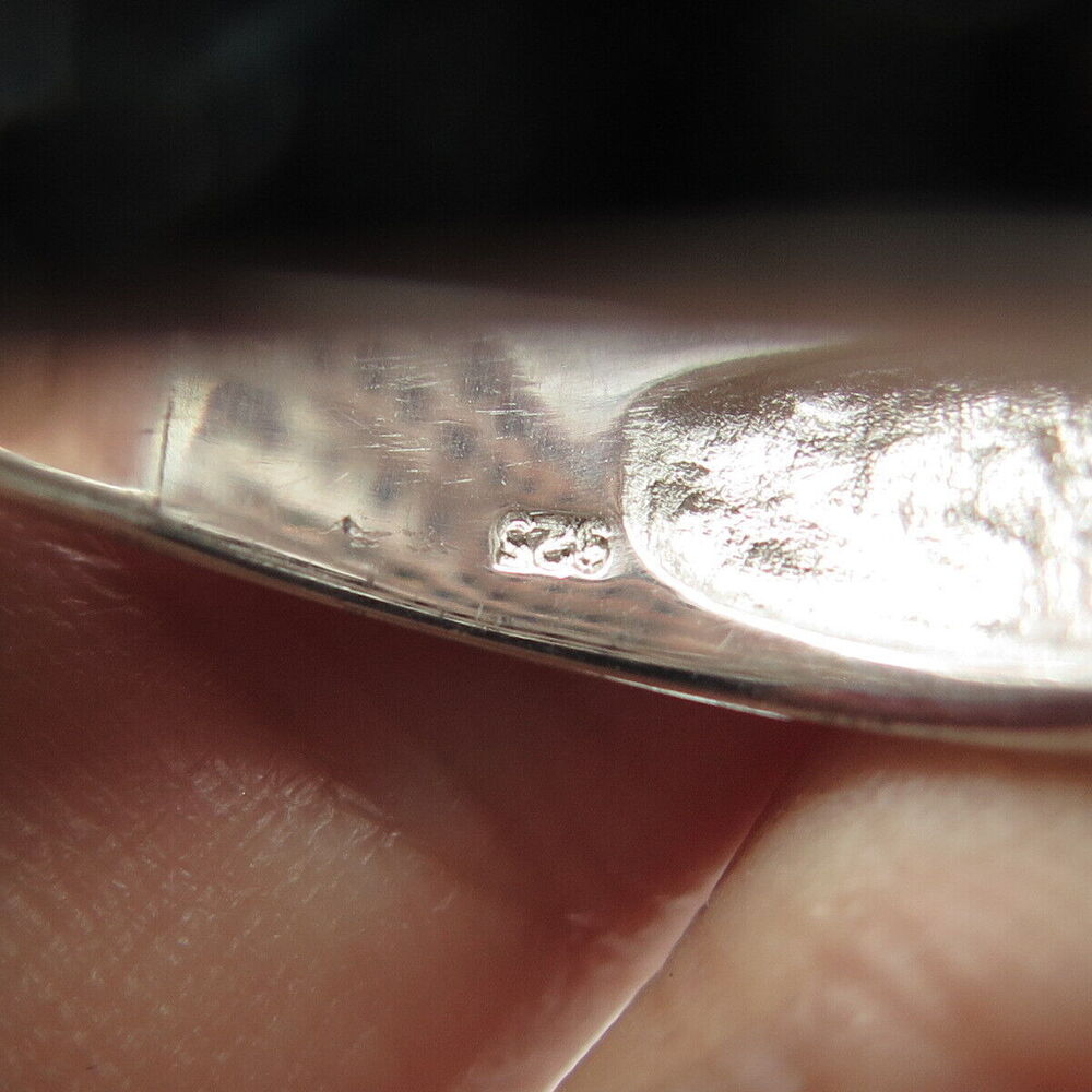 925 Sterling Silver White & Black C Z Ring Size 8.75 - Picture 6 of 10